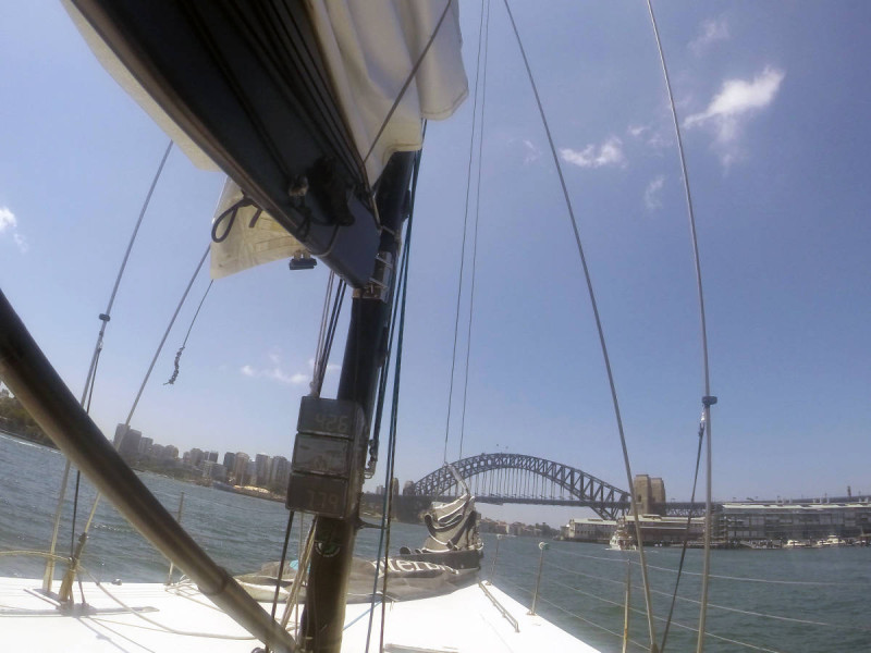 sailing sydney harbour americas cup harbour bridge